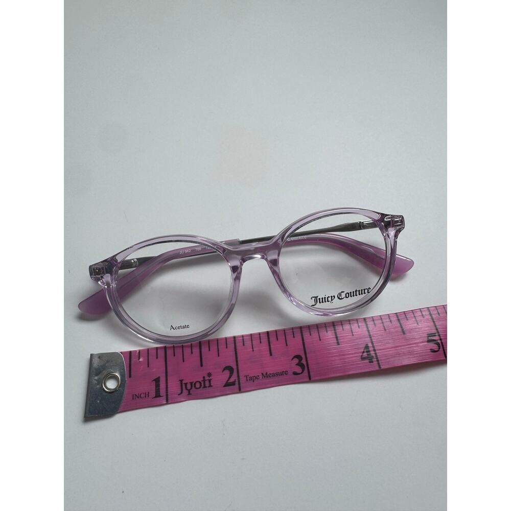NEW Juicy Couture Clear pink Lilac silver rounded glasses